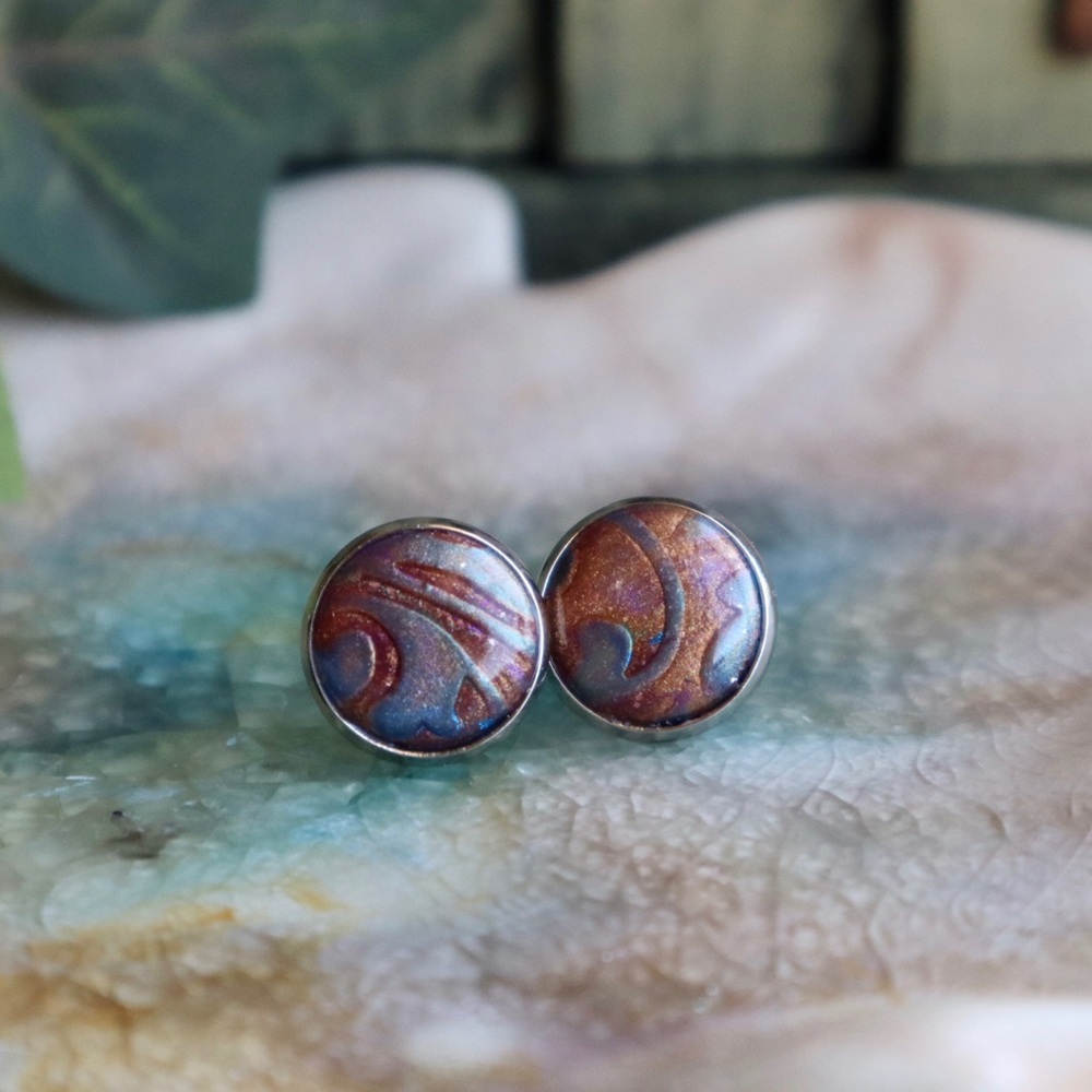 Handmade Polymer Clay Stud Earrings